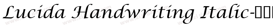 Lucida Handwriting Italic字体转换